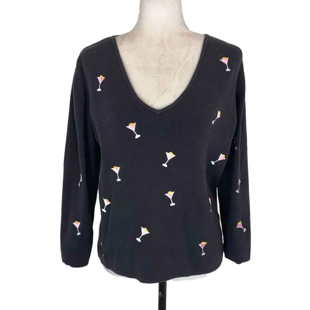 Deane & White black martini sweater